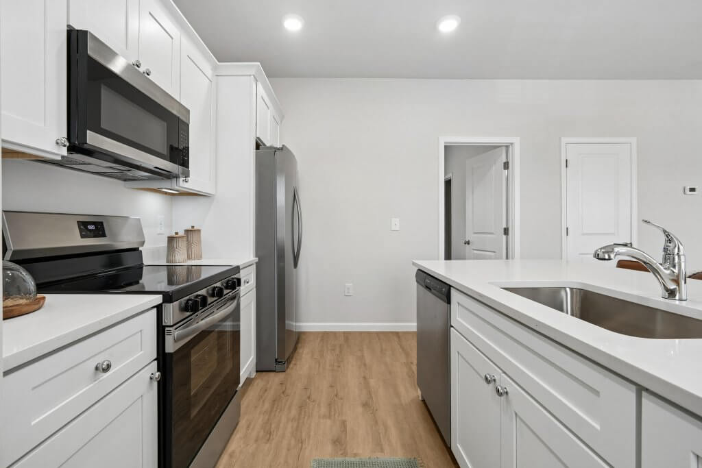 modern kitchen with sleek fixtures